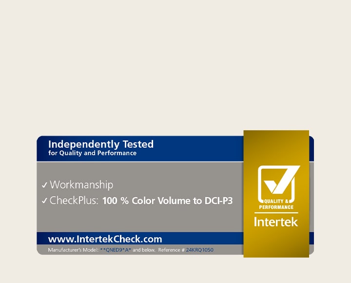 Certificación de Intertrek para 100?% de volumen de color para DCI-P3.