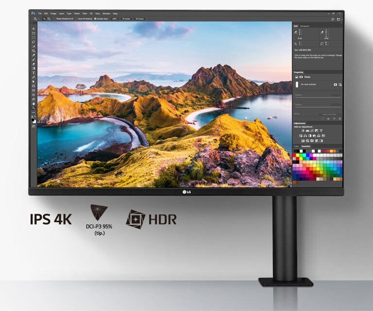 Pantalla UHD 4K IPS: Pantalla clara y grande para la comodidad visual, pantalla 4K IPS de 31.5 pulgadas, DCI-P3, HDR10