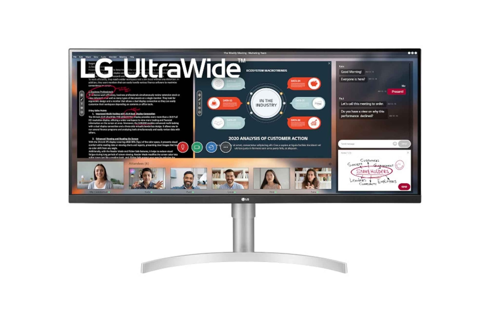 Front view of Monitor UltraWide? 34&#39;&#39; 21:9 IPS HDR WFHD 34WN650-W