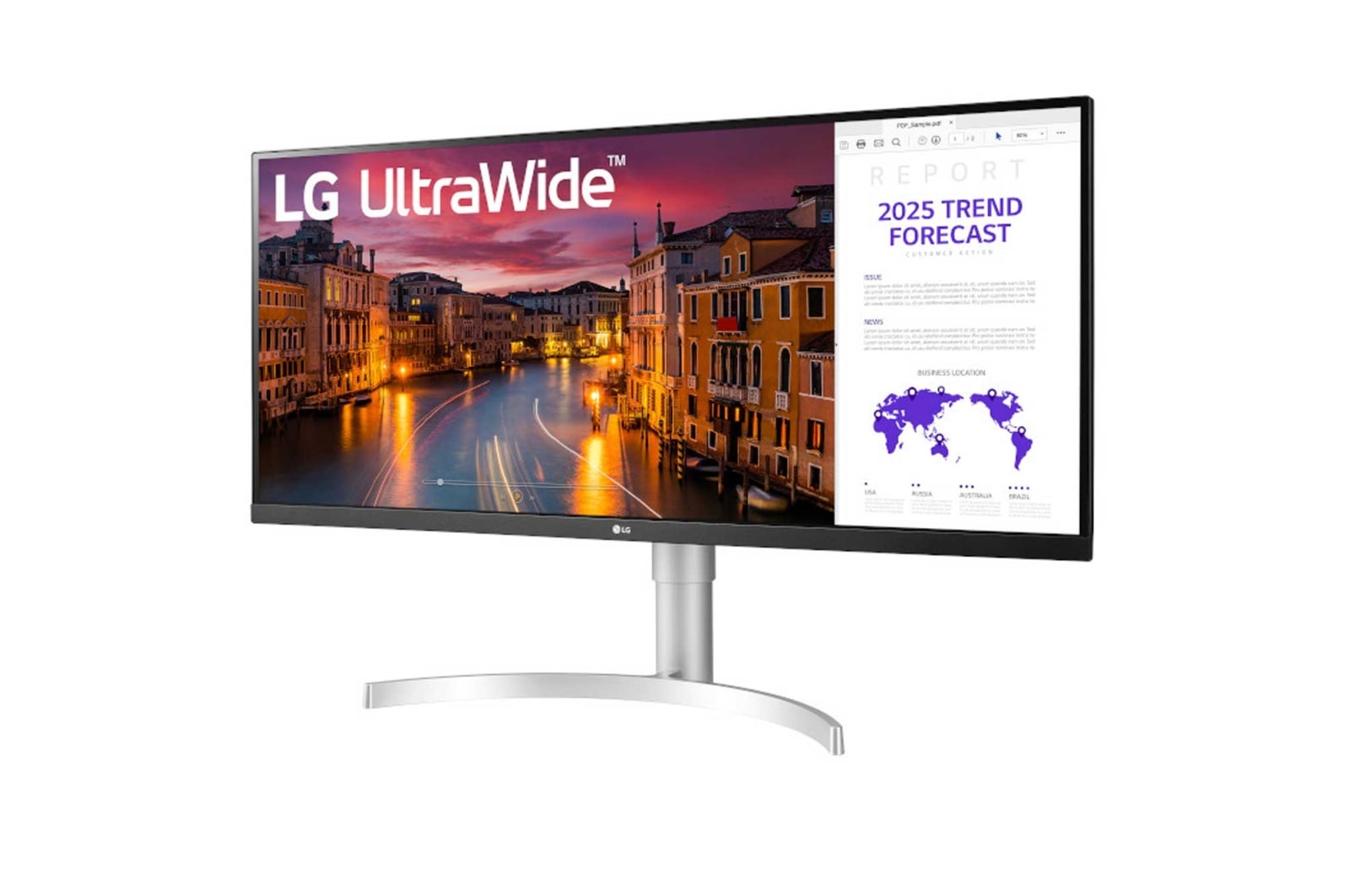LG Monitor UltraWide? 34'' 21:9 IPS HDR WFHD, 34WN650-W