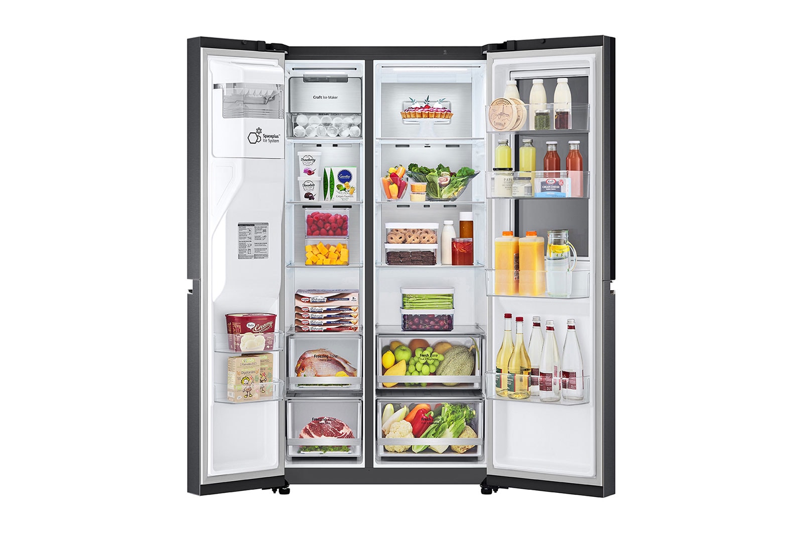 LG Refrigeradora Side By Side 23.8p? (Net) / 22.4p? (Gross) ThinQ? Door-in-Door? Craft Ice? Negro Mate, VS25XHWCB