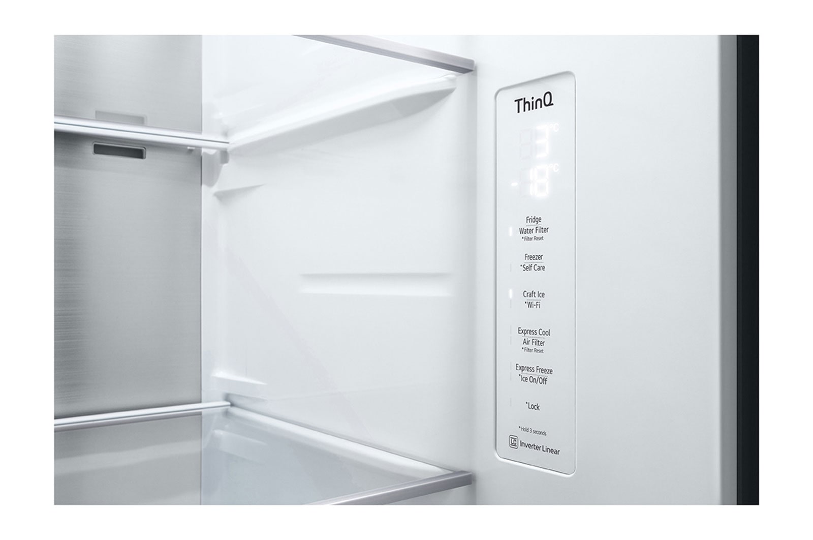 LG Refrigeradora Side By Side 23.8p? (Net) / 22.4p? (Gross) ThinQ? Door-in-Door? Craft Ice? Negro Mate, VS25XHWCB