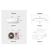 LG Aire Acondicionado LG DUALCOOL Inverter, 12,000 BTU/h, Solo Frío, 220V, Compresor Dual Inverter con 10 a?os de garantía, Pre Filtro, Recubrimiento Gold Fin? en la condensadora., VX122C1