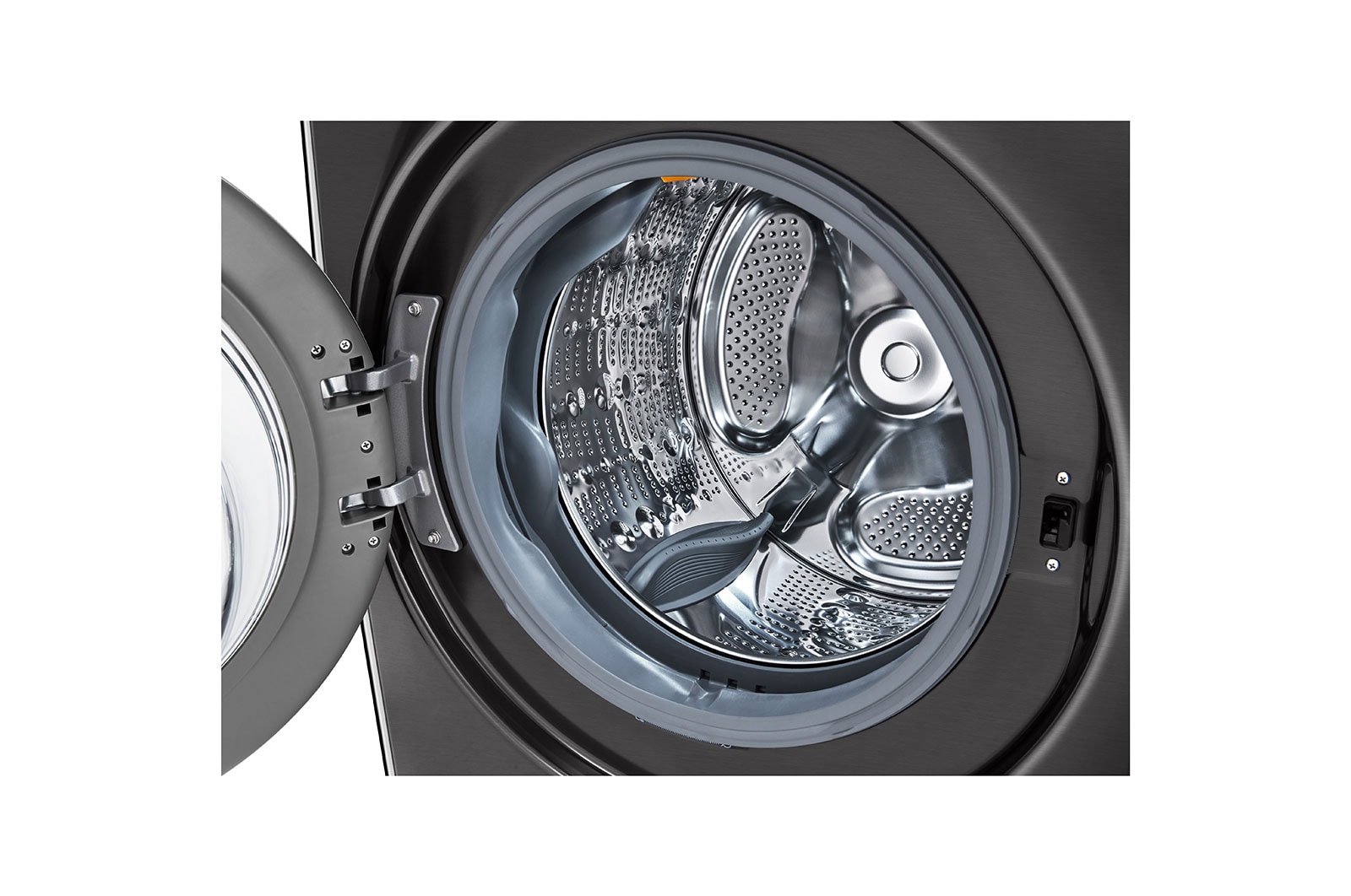 LG Lavadora Carga Frontal 25kg/55lbs LG TurboWash? 360° Steam? Black Steel , WM25BV2S6BR