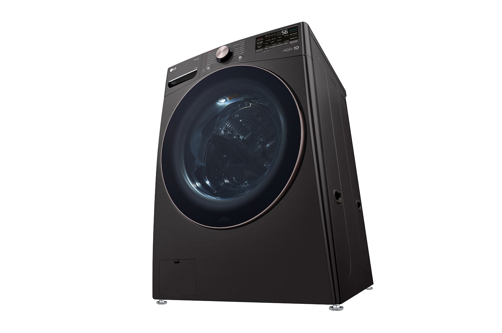 LG Lavadora Carga Frontal 25kg/55lbs LG TurboWash? 360° Steam? Black Steel , WM25BV2S6BR