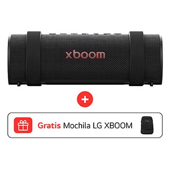 Vista frontal de la LG xboom Grab by will.i.am | Parlante Bluetooth portátil | xboom Signature Sound con portabilidad suprema