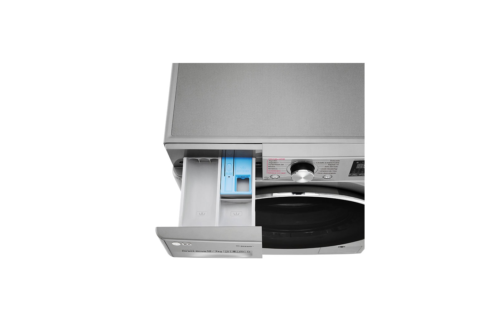 LG Lavaseca de 12 kg de Lavado y 07 kg de Secado, carga frontal con AI DD, Steam+ y conectividad Wi-Fi, WD12VVC3S6C