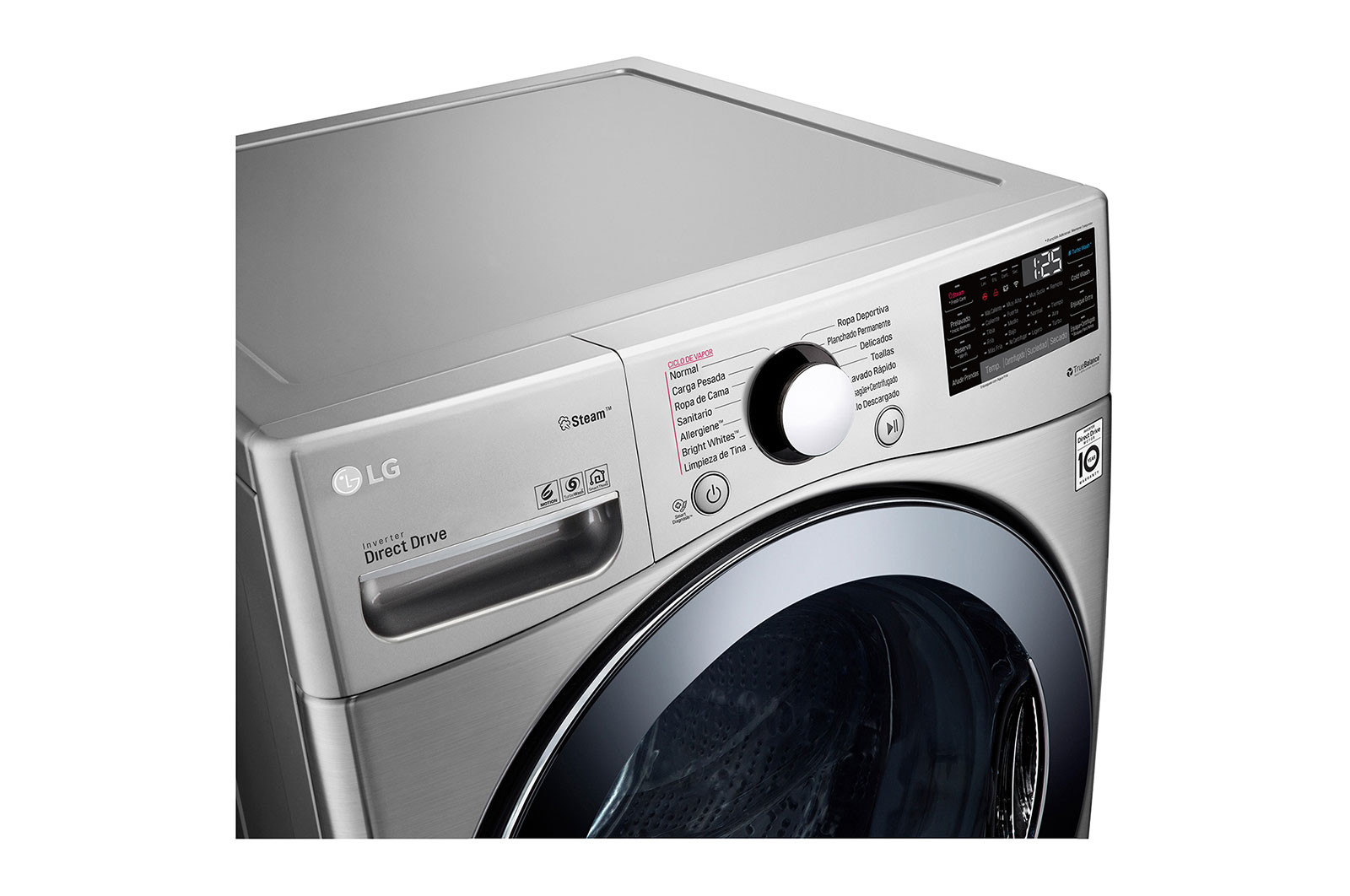 LG Lavaseca de 20kg de Lavado y 11kg de Secado, carga frontal con 6MotionDD, Steam y conectividad Wi-Fi, WD20VV2S6