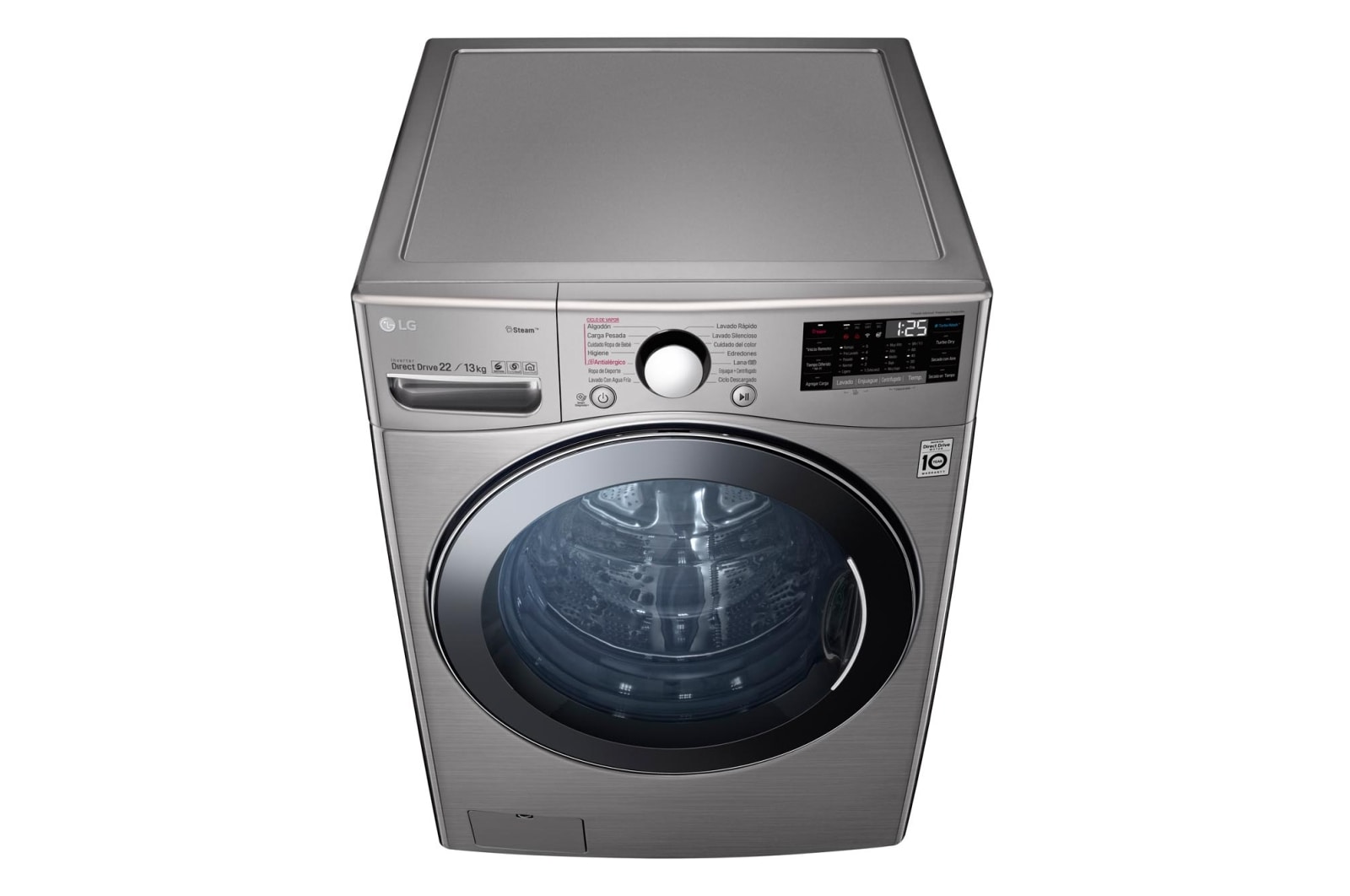 LG Lavaseca de 22 kg de Lavado y 13 kg de Secado, carga frontal con 6MotionDD, Steam y conectividad Wi-Fi, WD22VV2S6