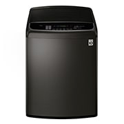 Vista frontal de Lavadora de 22 kg con TurboWash 3D y ThinQ, negro acero WT22BSS6H