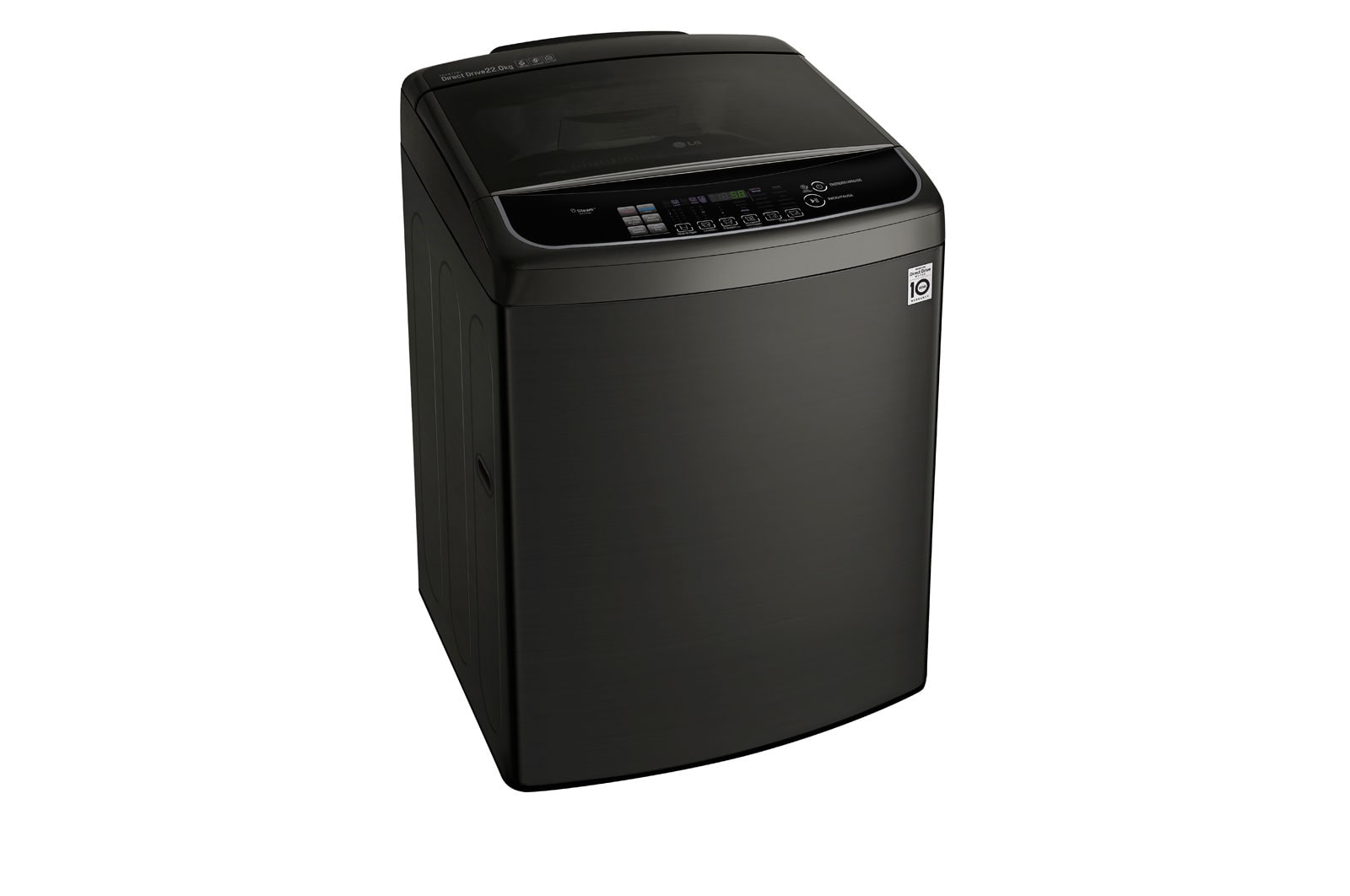 LG Lavadora de 22 kg con TurboWash 3D y ThinQ, negro acero, WT22BSS6H