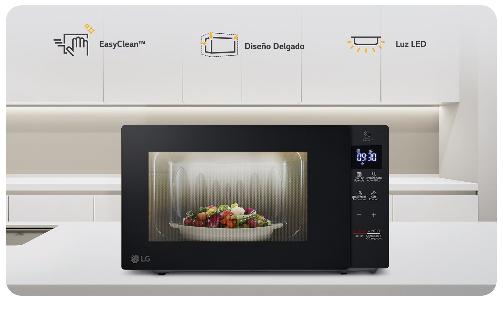 LG Microondas LG NeoChef? 20 L EasyClean?, Negro, MS2032GAS