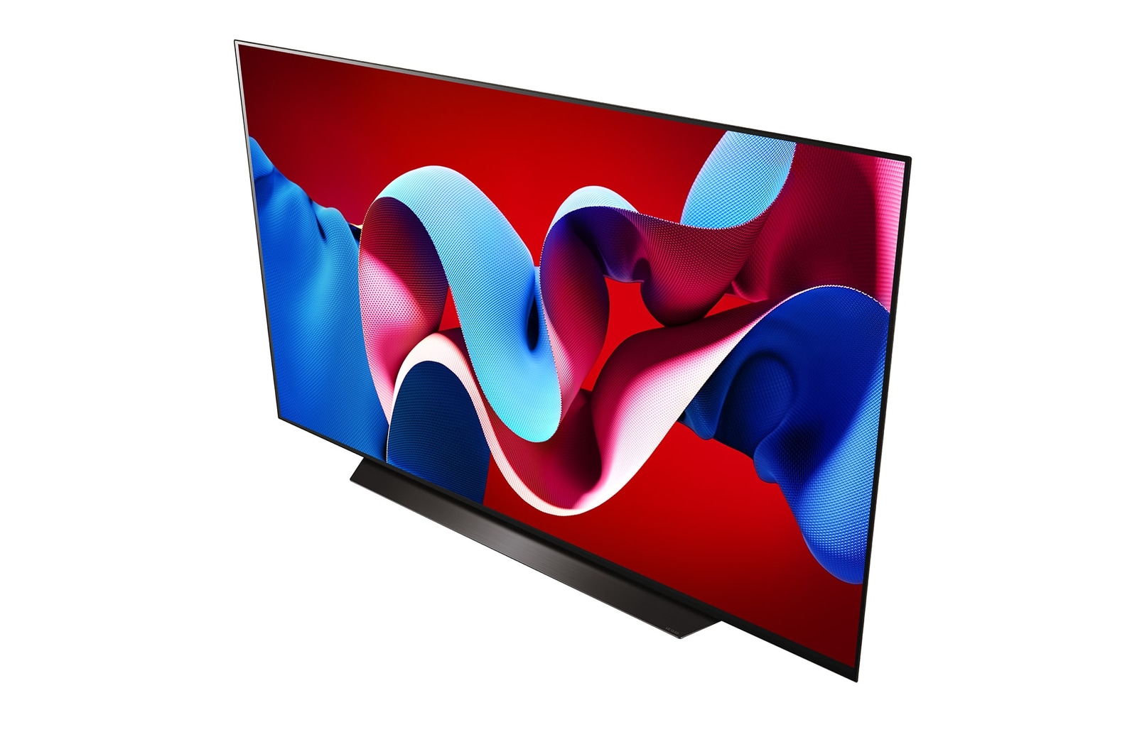 Angled view of LG OLED evo TV, OLED C4 from above