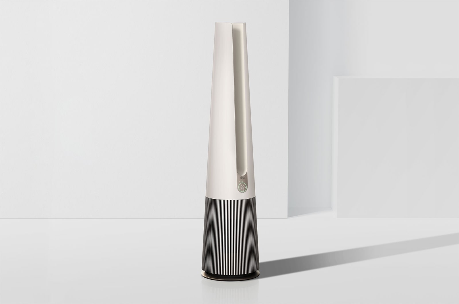 LG PuriCare? AeroTower? Air Purifying Fan in Beige with HEPA Filter and UVnano? Technology   , FS15GPBK0