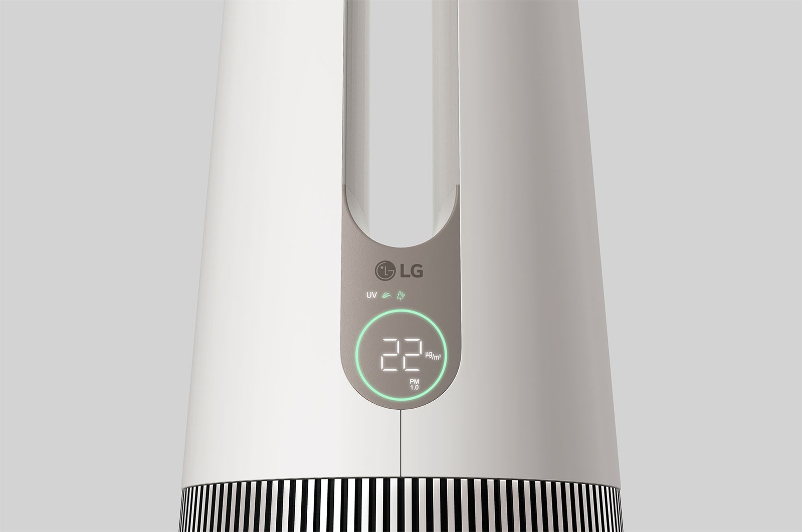LG PuriCare? AeroTower? Air Purifying Fan in Beige with HEPA Filter and UVnano? Technology   , FS15GPBK0