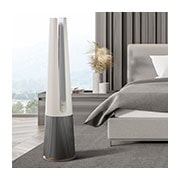 LG PuriCare? AeroTower? Air Purifying Fan in Beige with HEPA Filter and UVnano? Technology   , FS15GPBK0