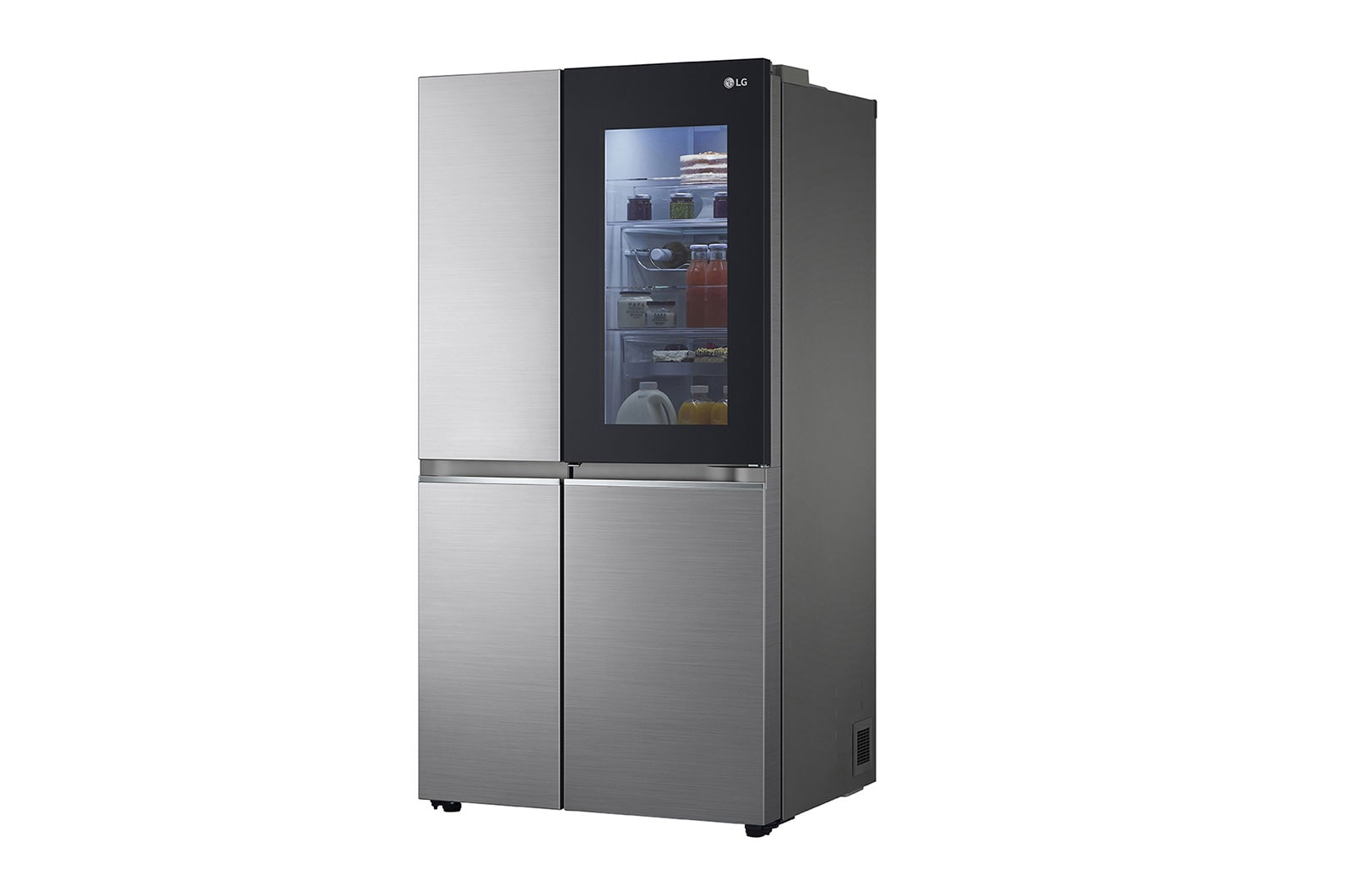 LG 24.5 Cu. Ft. InstaView Side-by-Side Refrigerator in Noble Steel, RVS-Q245NS