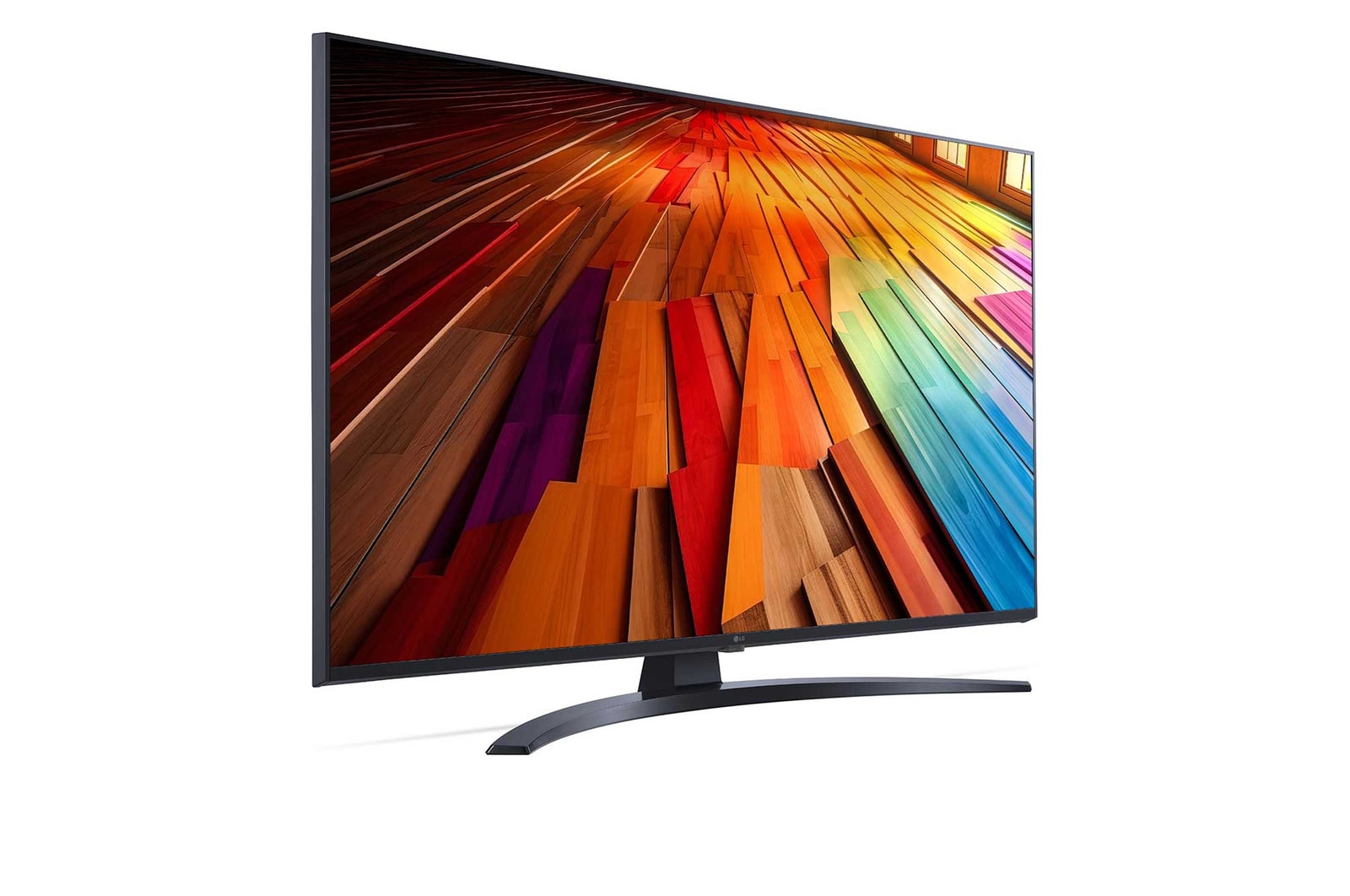 Widok z lewej strony lekko pod k?tem na LG UHD TV, UT81