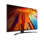 Widok z lewej strony lekko pod k?tem na LG UHD TV, UT81