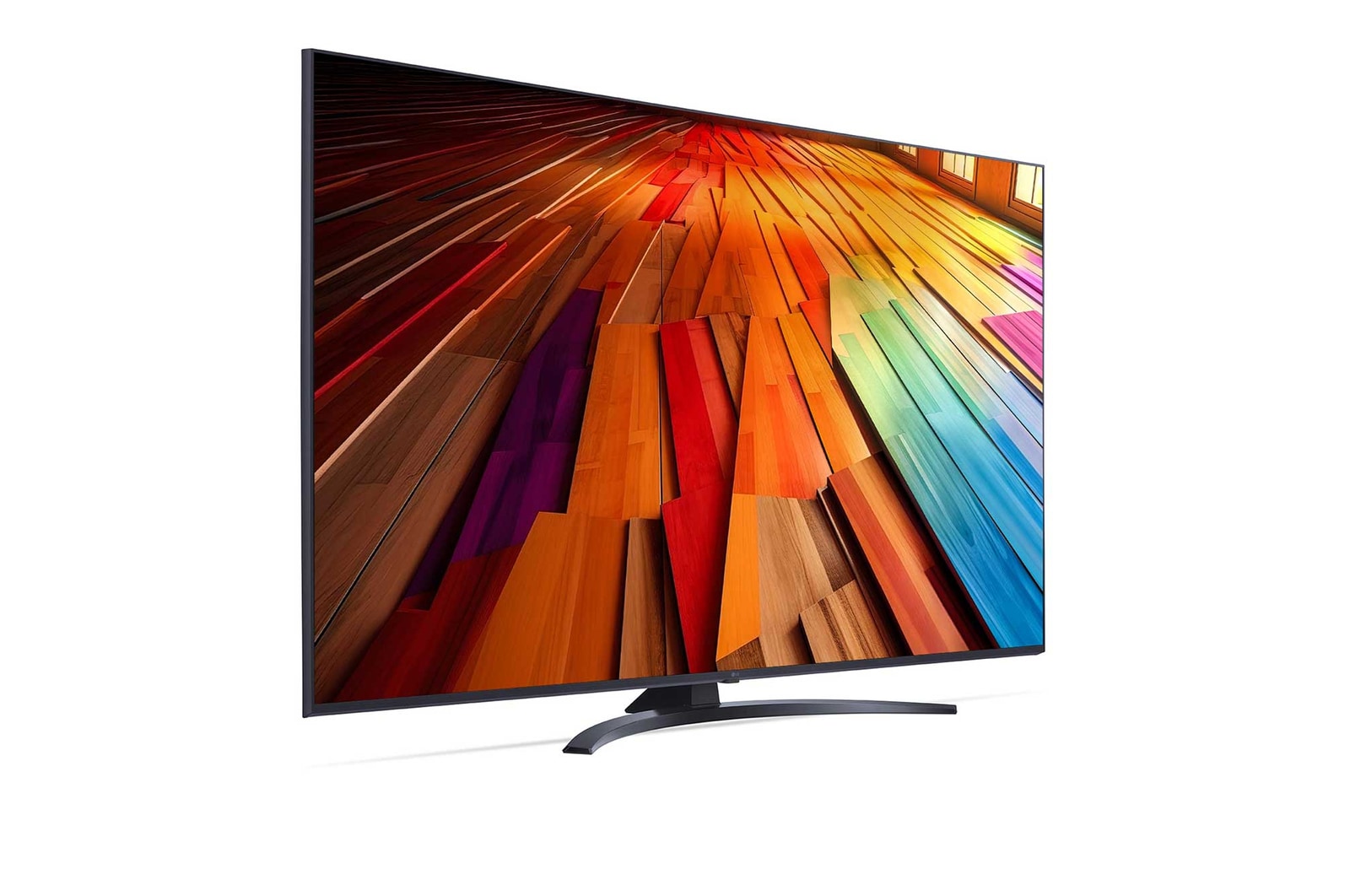Widok z lewej strony lekko pod k?tem na LG UHD TV, UT81
