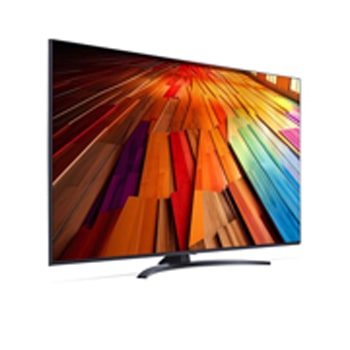 Widok z lewej strony lekko pod k?tem na LG UHD TV, UT81