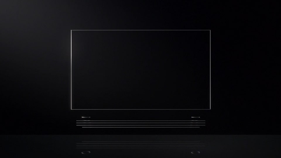 Cienki srebrny kolor konturu, który wskazuje wygl?d produktu LG SIGNATURE OLED TV W.