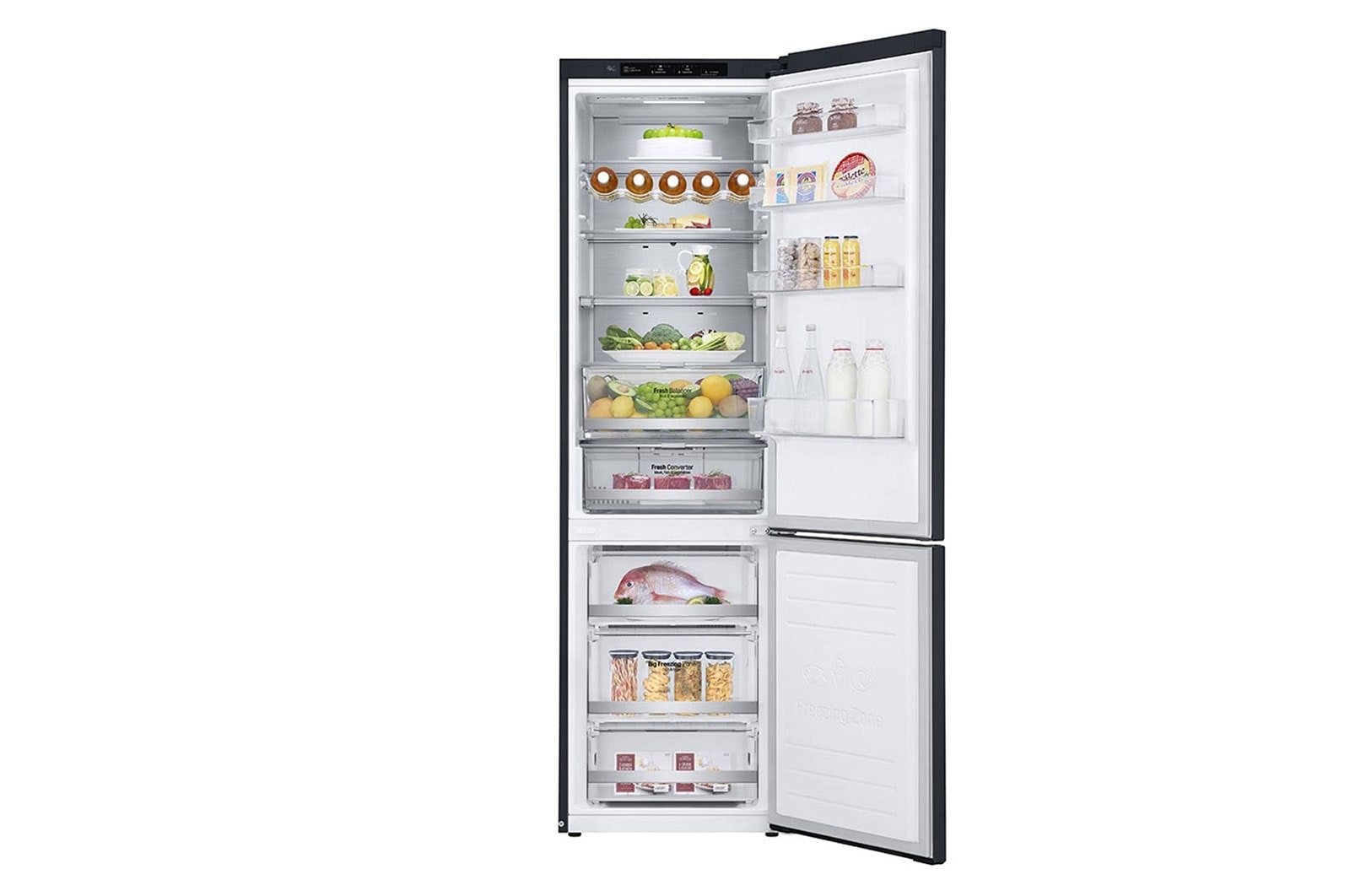 LG Lodówko-zamra?arka LG V+ | grafit mat | 2,03m | klasa A-12% |  DoorCooling+ | Pó?ka na wino | GBB92MCB2P, GBB92MCB2P