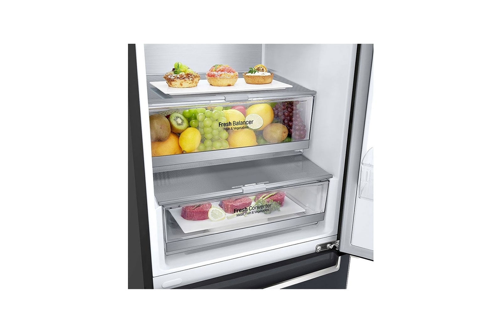 LG Lodówko-zamra?arka LG V+ | grafit mat | 2,03m | klasa A-12% |  DoorCooling+ | Pó?ka na wino | GBB92MCB2P, GBB92MCB2P