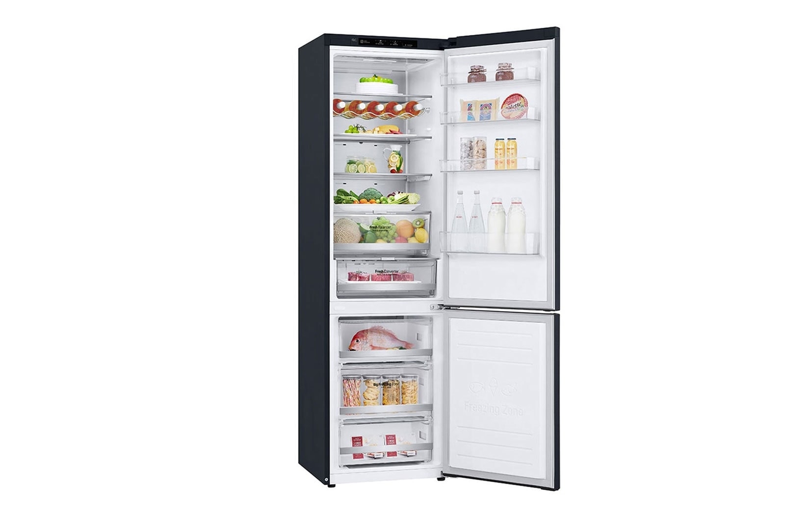 LG Lodówko-zamra?arka LG | 2,03m | DoorCooling+? | Total No Frost | czarny grafit mat | klasa A | GBB92MCBAP, GBB92MCBAP