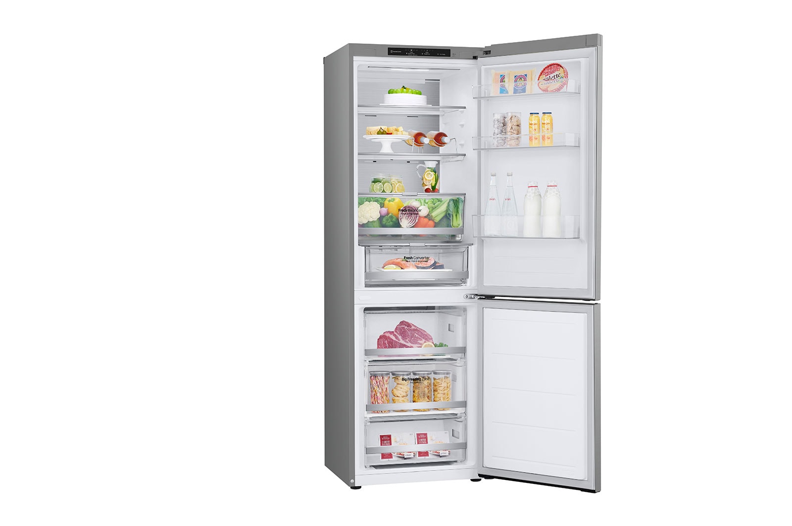 LG Lodówko-zamra?arka LG | srebrna | 1.86 m | klasa C | DoorCooling+? |Total No Frost | ZeroClearance | 344 L | Tylko 35 dB |? GBV7180CPY, GBV7180CPY