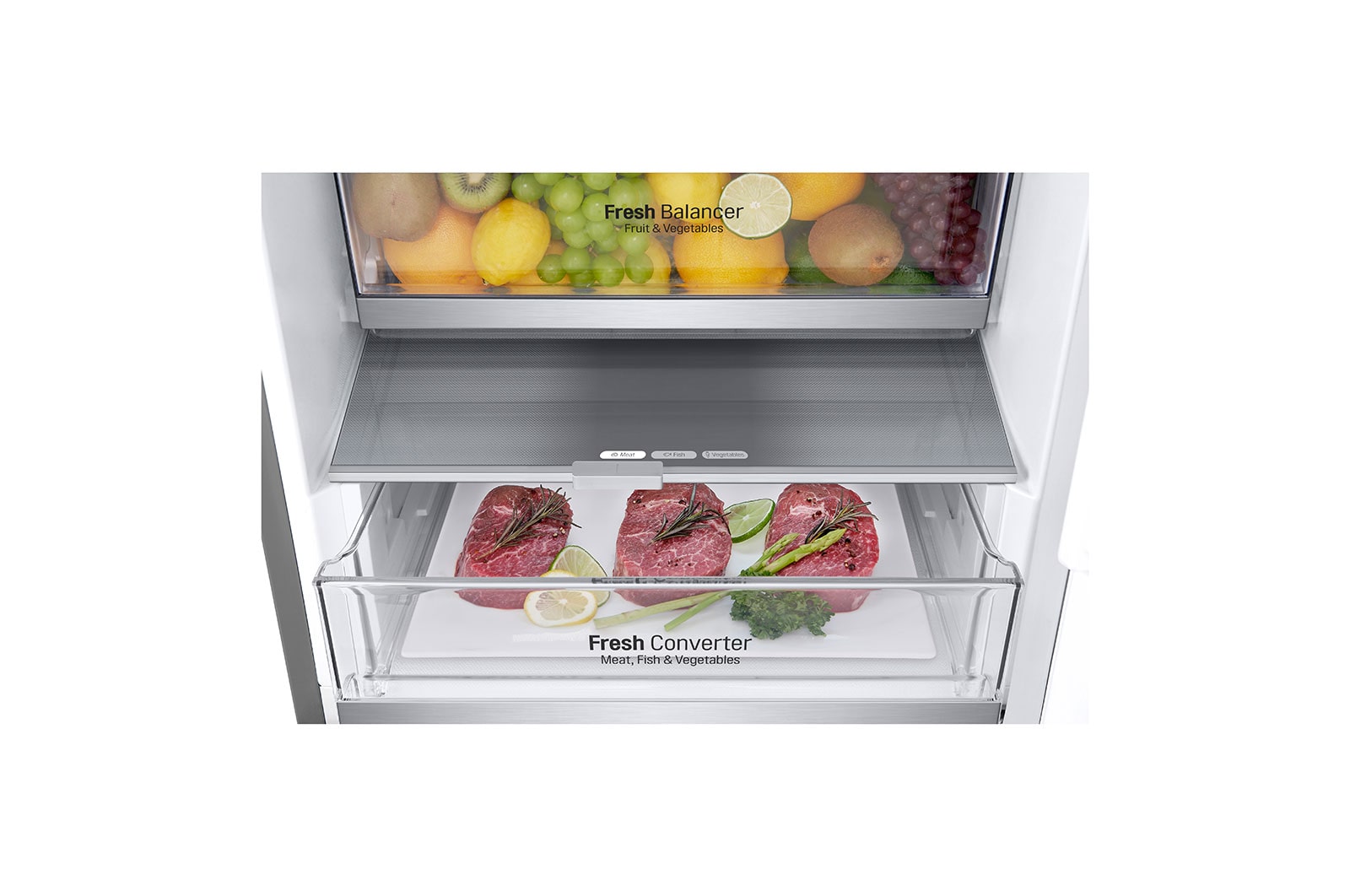 LG Lodówko-zamra?arka LG | srebrna | 2.03 m | klasa C | DoorCooling+? |Total No Frost | ZeroClearance | 387 L | GBV7280CMB, GBV7280CMB