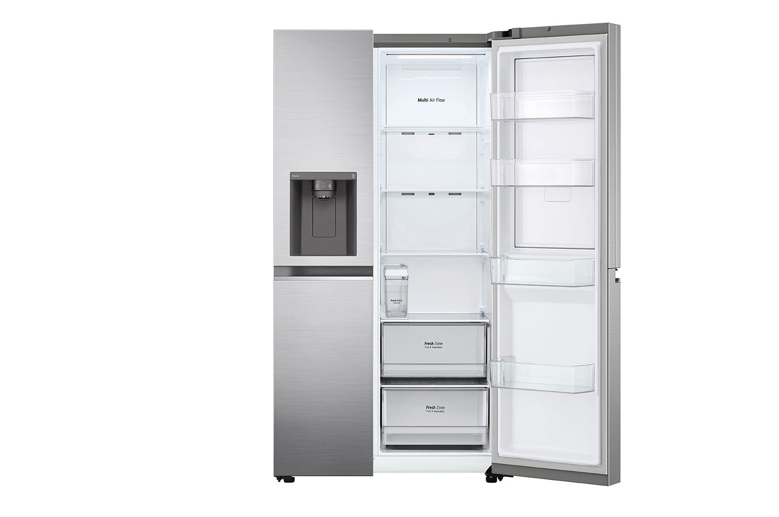 LG Lodówko-zamra?arka LG Side-by-Side | srebrna | ThinQ  | 635L | DoorCooling+ |Total No Frost | GSJV71PZTE, GSJV71PZTE