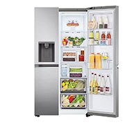 LG Lodówko-zamra?arka LG Side-by-Side | srebrna | ThinQ  | 635L | DoorCooling+ |Total No Frost | GSJV71PZTE, GSJV71PZTE