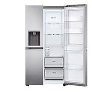 LG Lodówko-zamra?arka LG Side-by-Side | srebrna | ThinQ  | 635L | DoorCooling+ |Total No Frost | GSJV71PZTE, GSJV71PZTE
