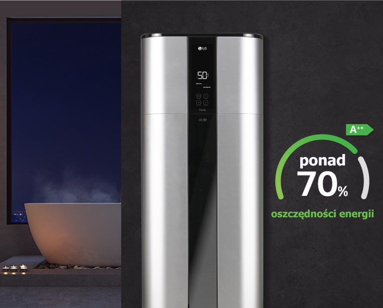 Nowa, inwerterowa pompa ciep?a do CWU firmy LG to ponad 70% oszcz?dno?ci energii.