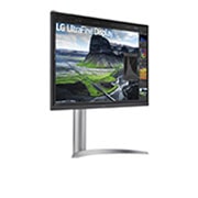 LG Monitor UHD 4K Nano IPS Black o przek?tnej ekranu 27” ze wspó?czynnikiem kontrastu 2000:1, 27UQ850-W