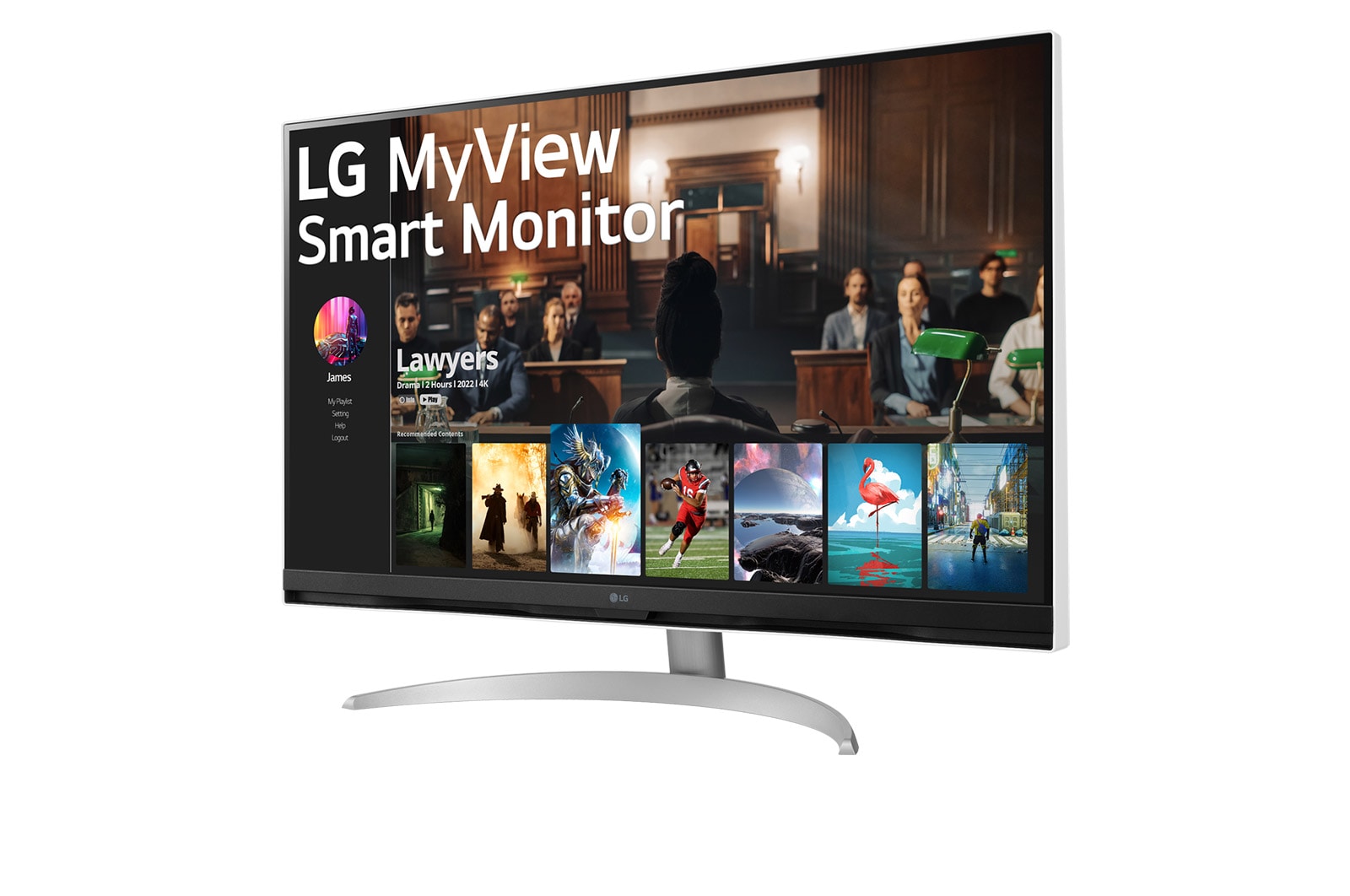 LG 32" 4K UHD Smart Monitor z webOS, 32SQ700S-W