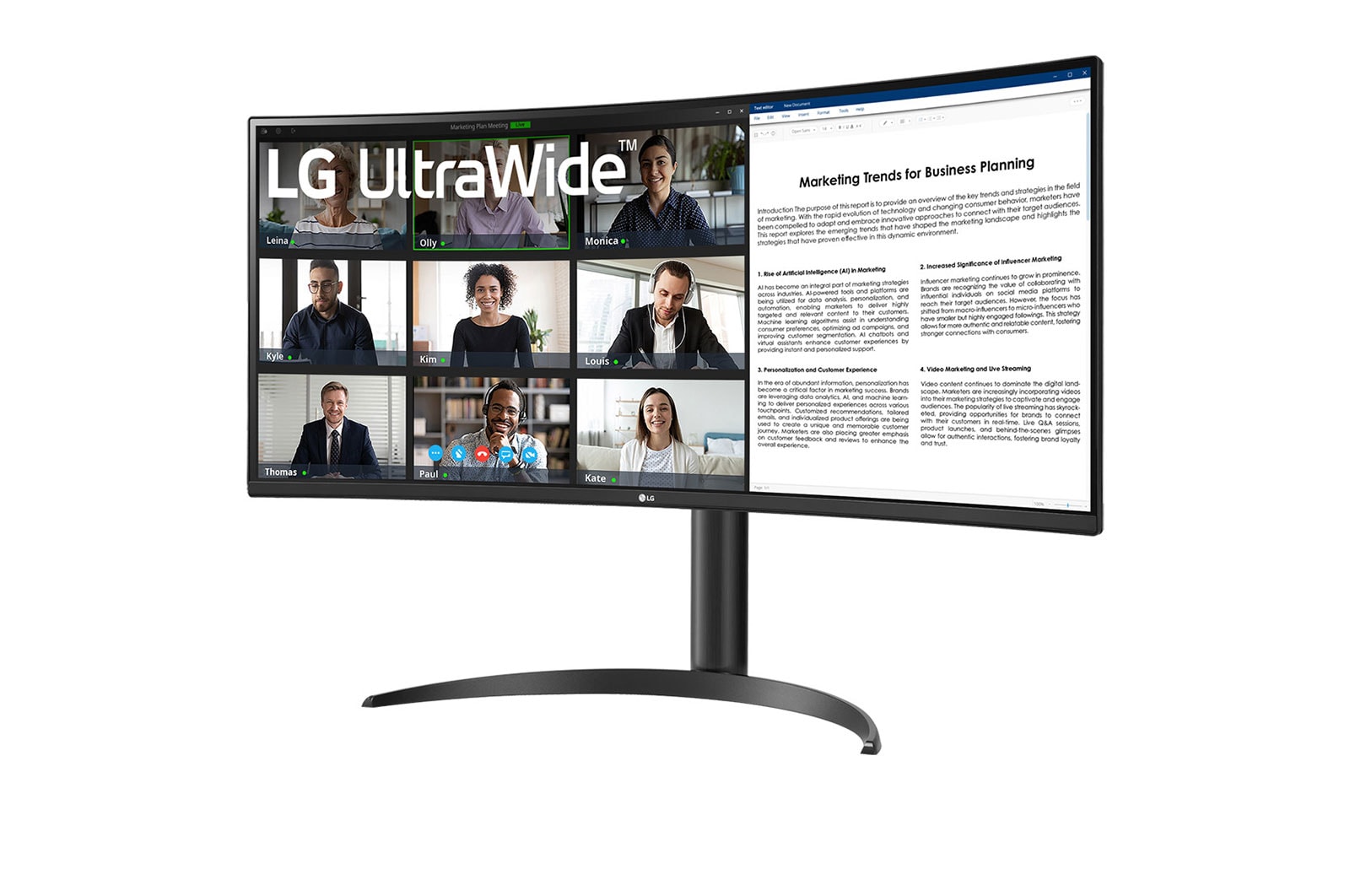 LG Zakrzywiony monitor 34'' 21:9 UltraWide? WQHD (3440x1440) z USB typu C?, 34WR55QC-B