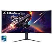 LG Zakrzywiony monitor gamingowy 45'' UltraGear? OLED WQHD z cz?stotliwo?ci? od?wie?ania 240 Hz i czasem reakcji 0,03 ms (GtG), 45GR95QE-B