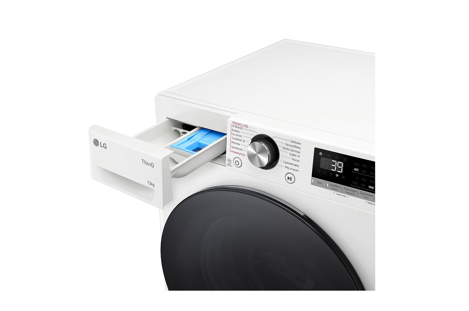 LG  Pralka LG Vivace | R700 | bia?a | 13 kg | 1400 rpm | Steam | TurboWash 360 | ThinQ | AIDD | F4W1372YW, F4W1372YW