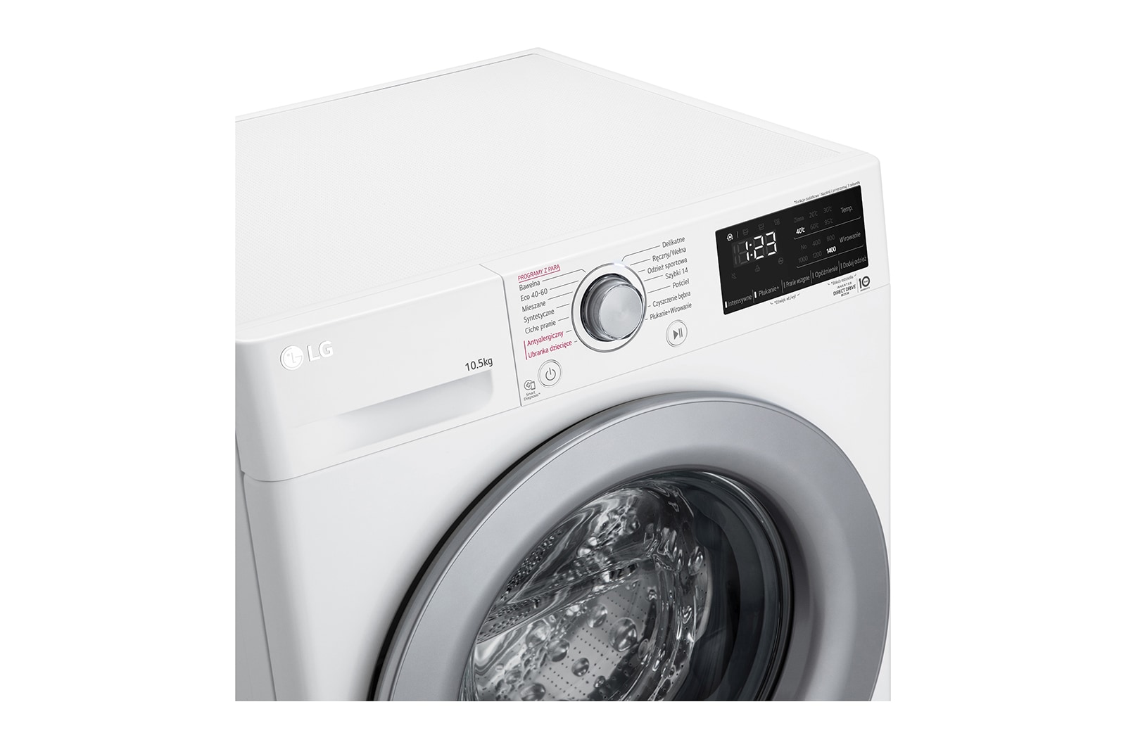 LG Pralka LG Vivace | bia?a | V300 | 10,5kg | Steam | 1400 rpm | bia?a | AIDD | F4WV310S4A, F4WV310S4A