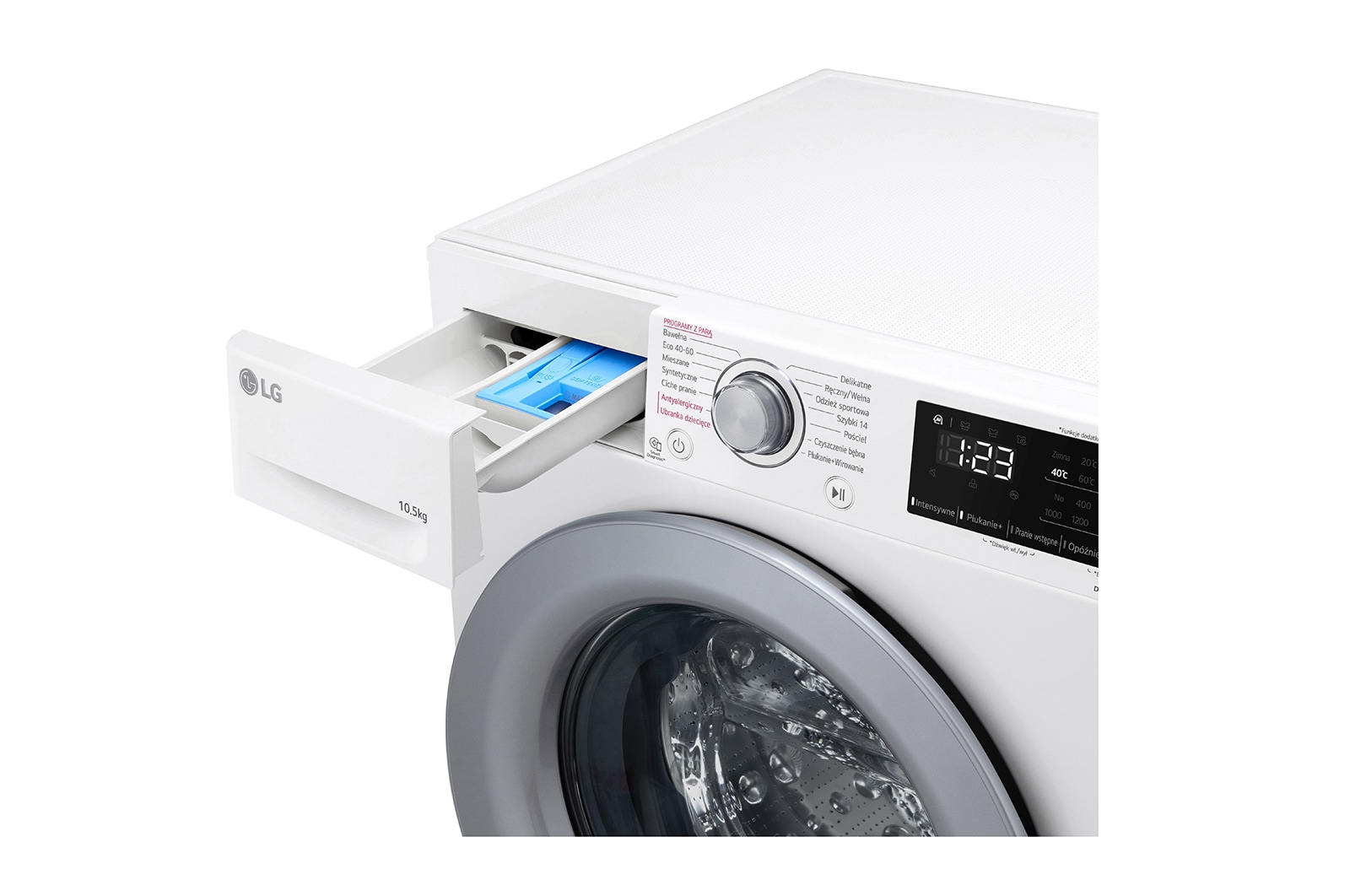 LG Pralka LG Vivace | bia?a | V300 | 10,5kg | Steam | 1400 rpm | bia?a | AIDD | F4WV310S4A, F4WV310S4A