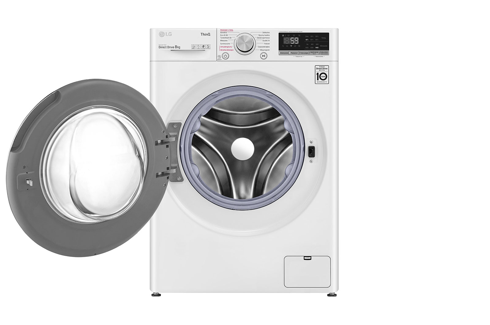 LG Pralka LG Vivace | V500 | bia?a | 8kg | Steam | 1400 rpm | ThinQ | AIDD | F4WV508S1E, F4WV508S1E