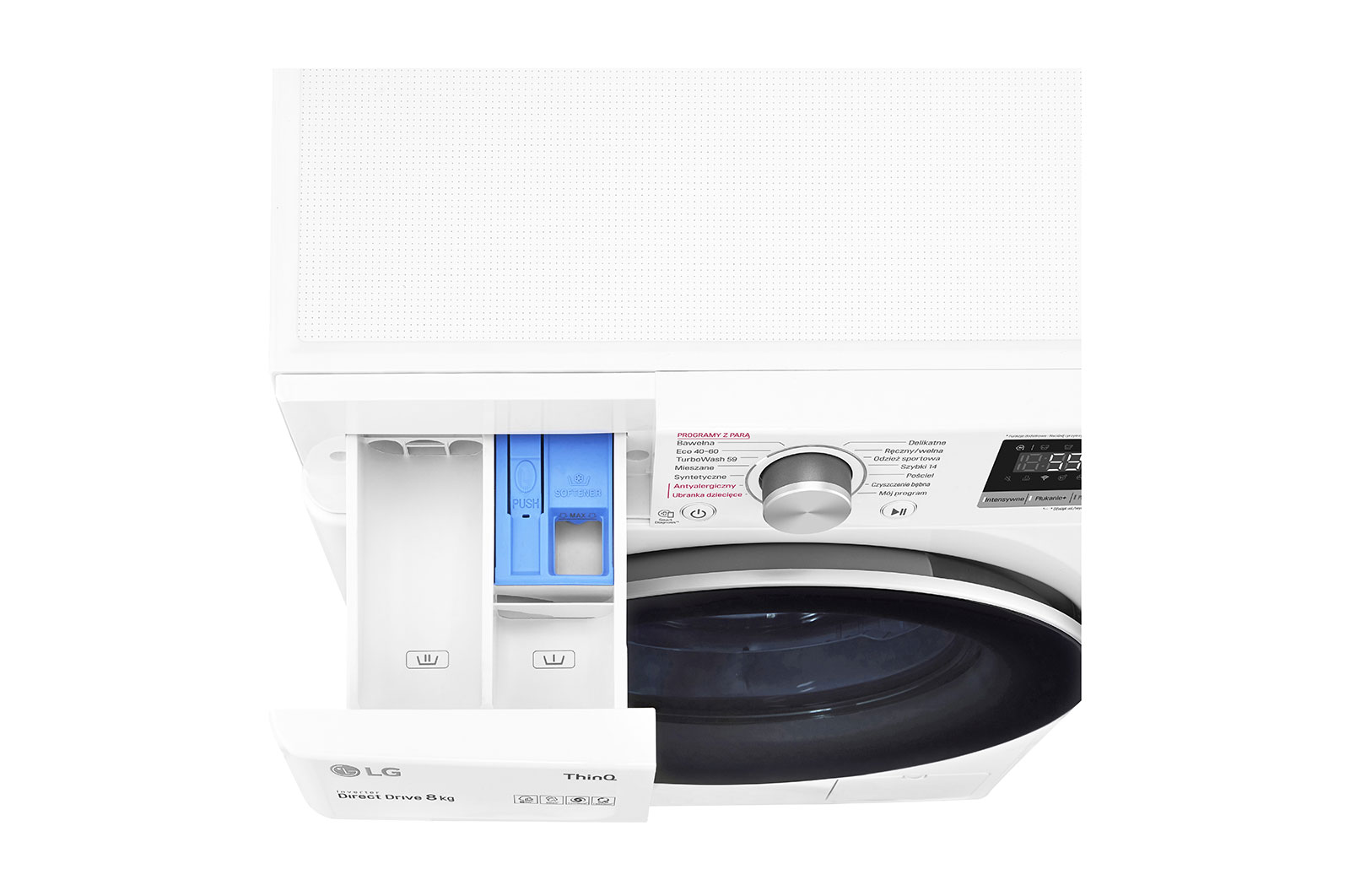 LG Pralka LG Vivace | V500 | bia?a | 8kg | Steam | 1400 rpm | ThinQ | AIDD | F4WV508S1E, F4WV508S1E