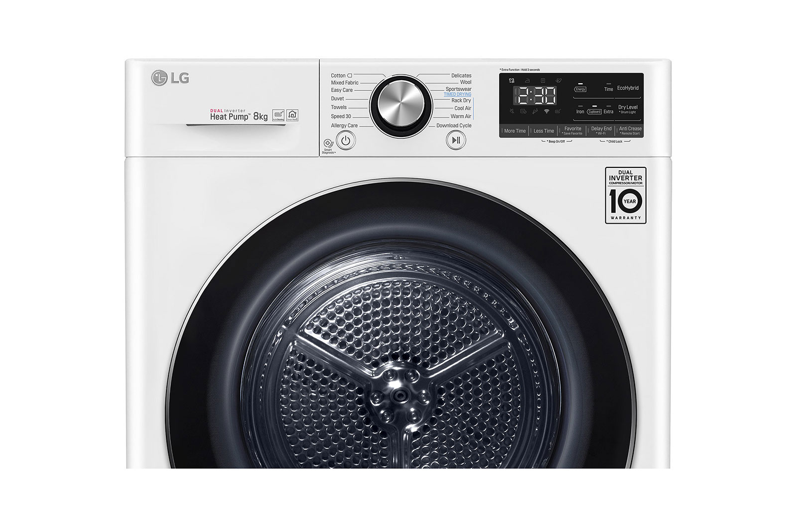 LG Suszarka LG | bia?a  | 8 kg | ThinQ | DUAL Inverter Heat Pump? | Programy antyalergiczne | RC80V9AV3N, RC80V9AV3N