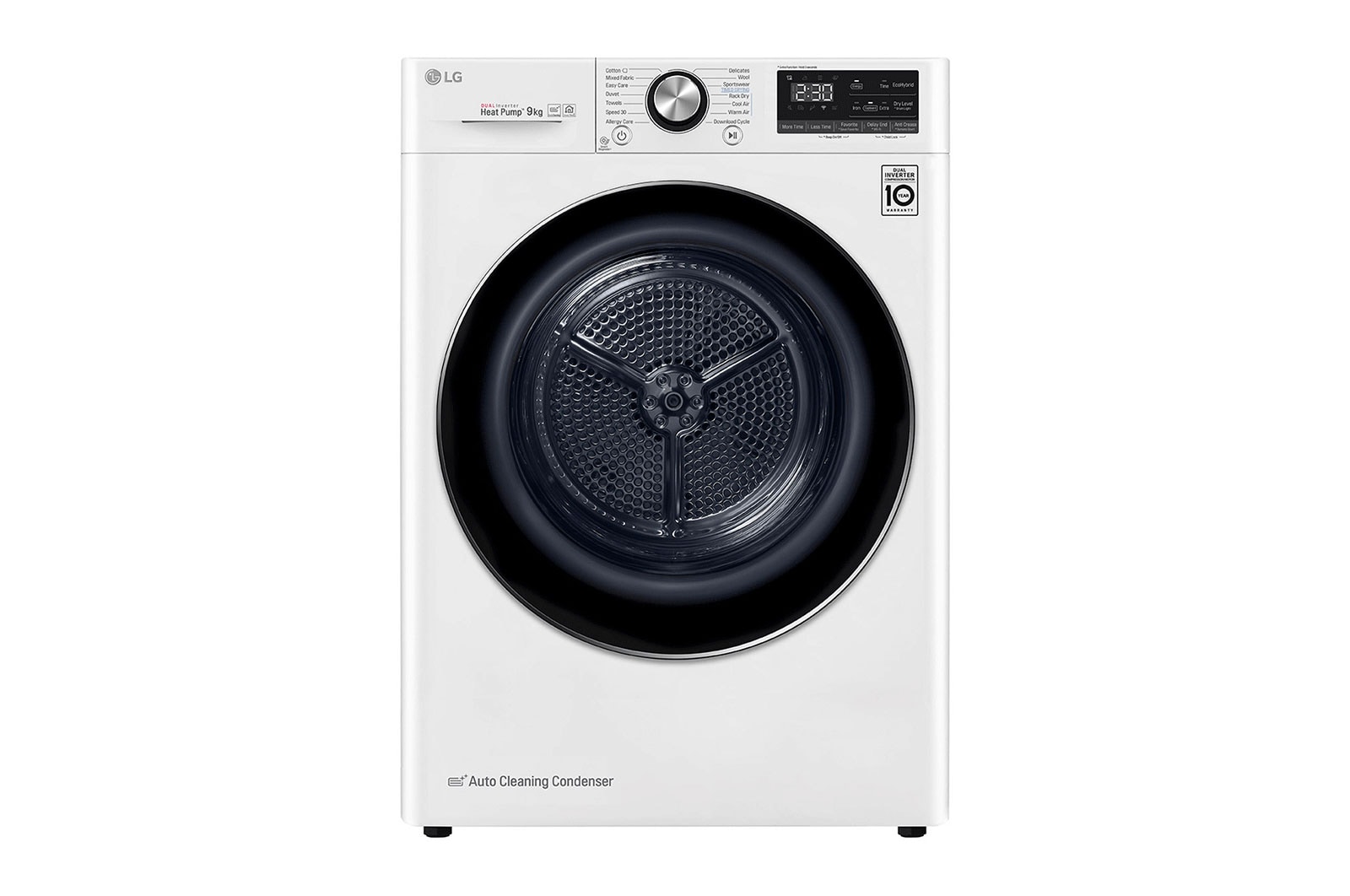 Suszarka LG |bia?a| 9 kg | ThinQ| RC90V9AV3N RC90V9AV3N - widok z przodu