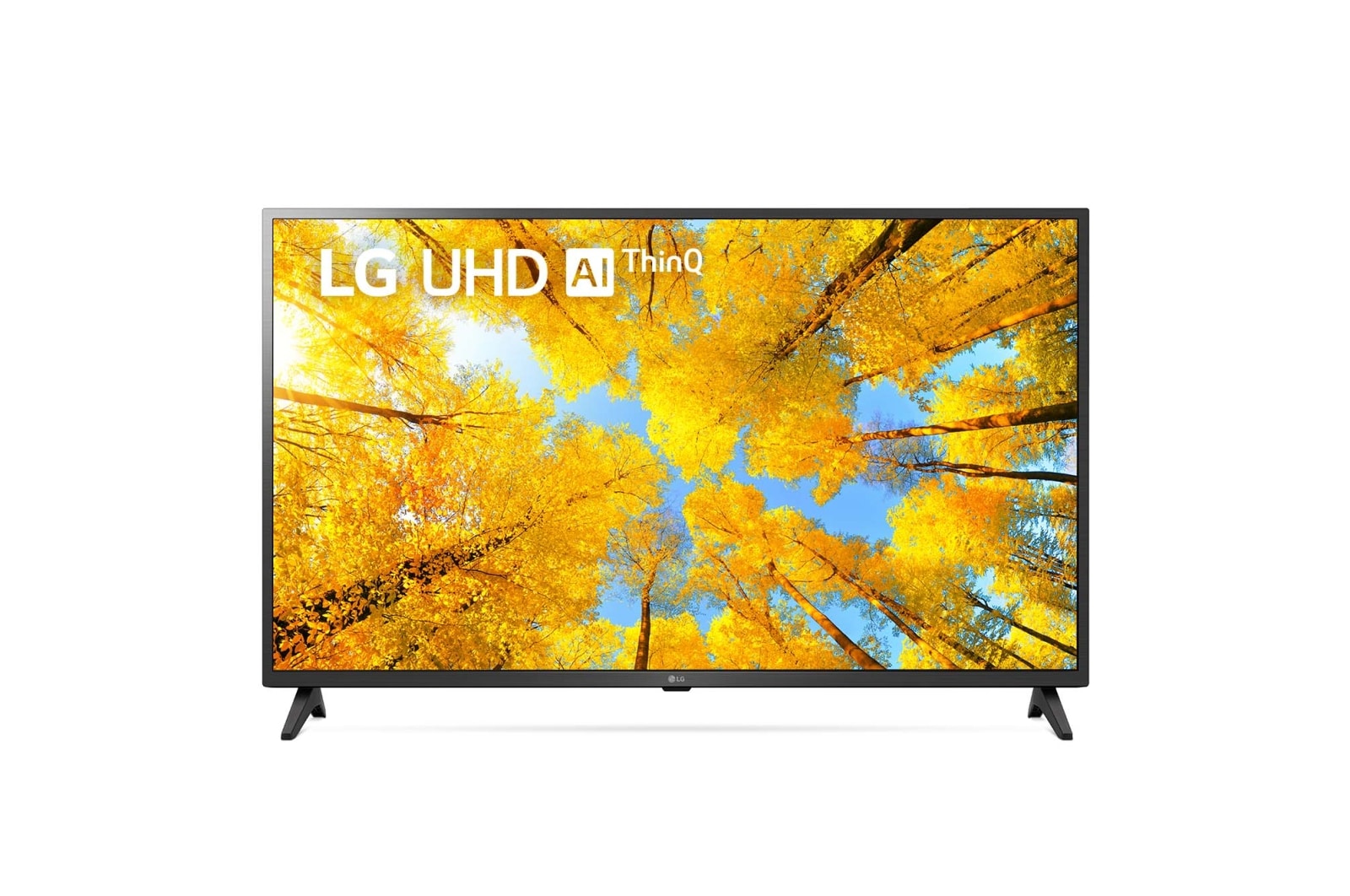 Telewizor LG 43” UHD 4K 2022 AI TV ze sztuczn? inteligencj?, DVB-T2/HEVC, 43UQ7500 43UQ75003LF - widok z przodu