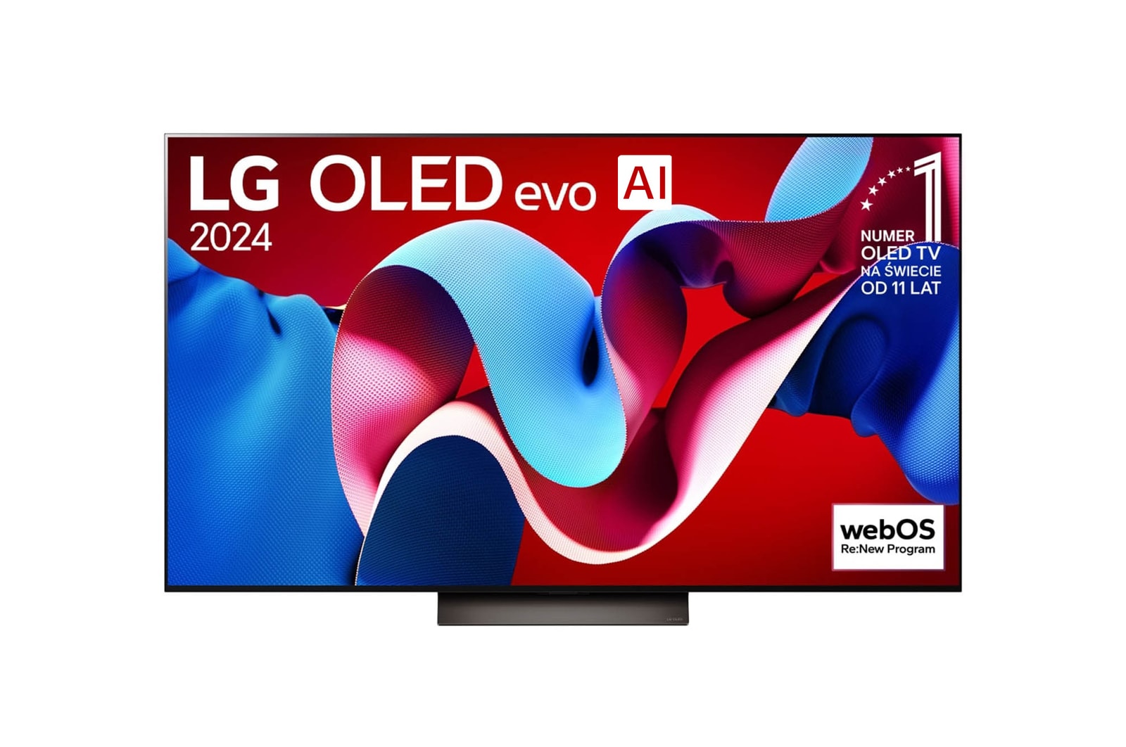 Telewizor LG OLED evo C4 AI 4K Smart TV 2024 65-calowy OLED65C45LA z procesorem alpha 9 AI 7 generacji