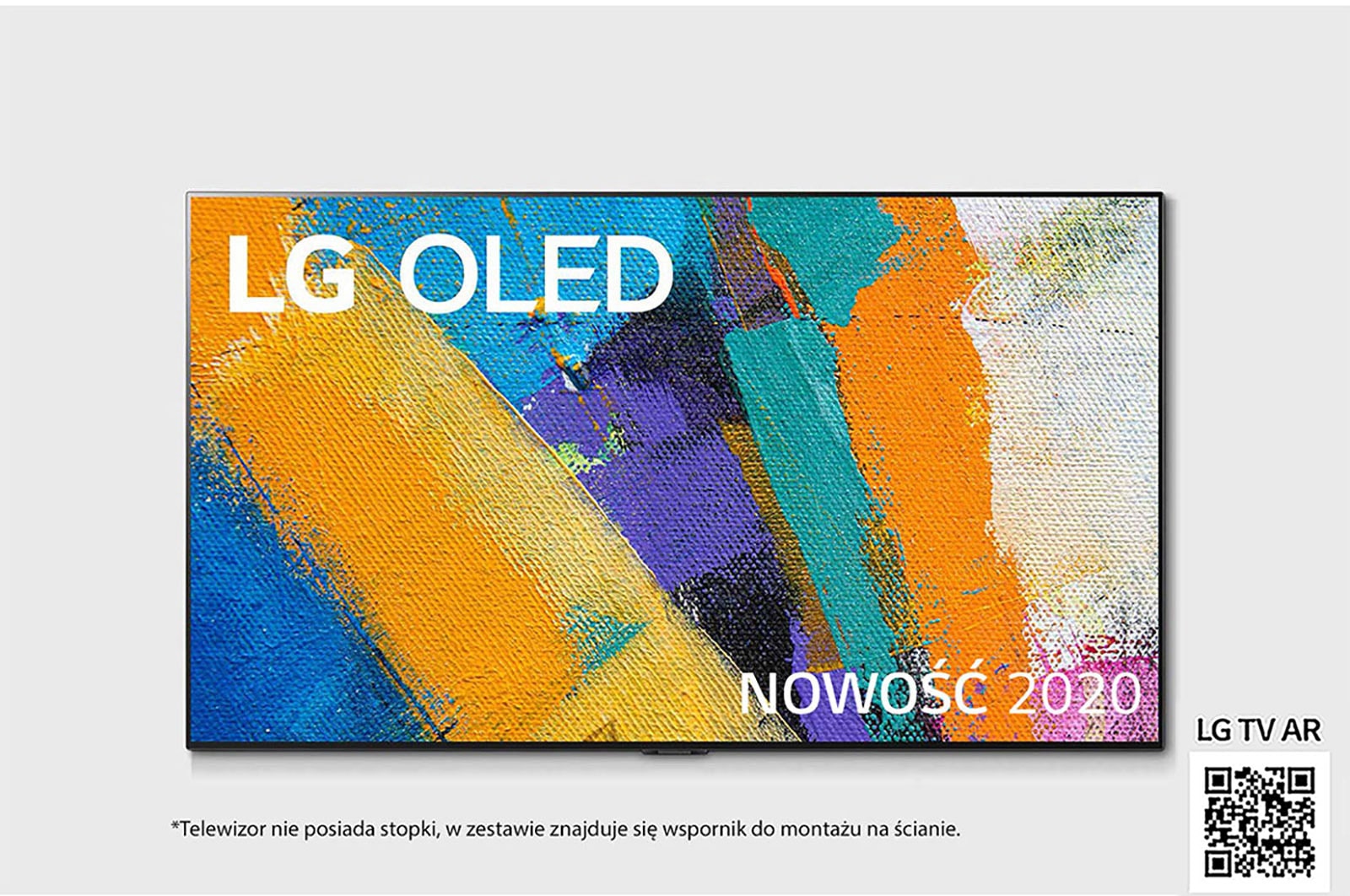  Telewizor LG 65” OLED Gallery 4K Cinema HDR AI TV ze sztuczn? inteligencj? OLED65GX  OLED65GX3LA - widok z przodu