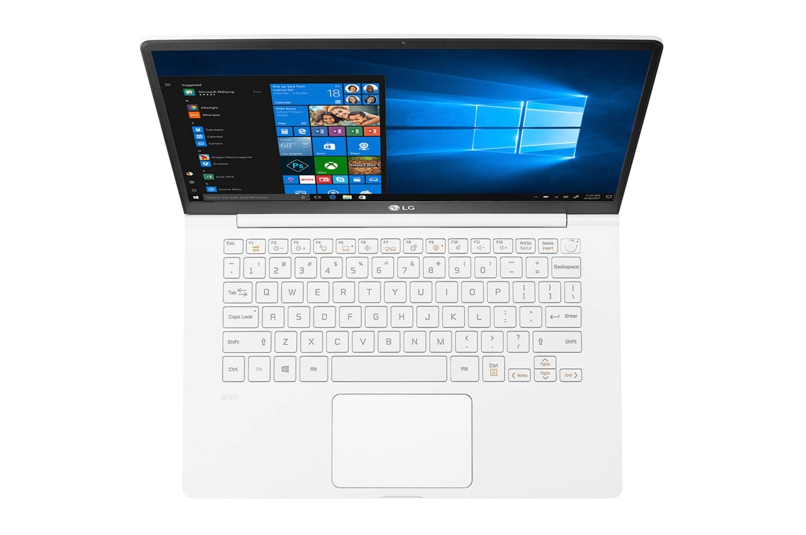 LG gram 14" - Bia?y, SSD 256GB, Waga 995g, Czas pracy do 23.5 godz, Intel? Core? i5-8265U., 14Z990-V